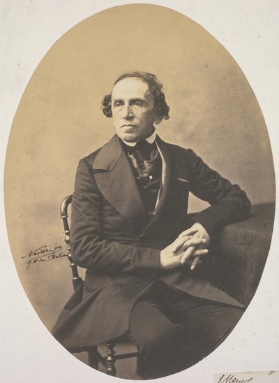 Portræt af Giacomo Meyerbeer 1791-1864, 1857. af Adrien Tournachon