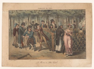 Solur af Palais-Royal Le Meridien du Palais Royal Parisiske scener (serietitel) Tableaux de Paris (serietitel på objekt) af Adrien Victor Auger