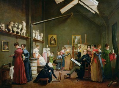 Abel de Pujols studieinteriør af Adrienne Marie Louise Grandpierre Deverzy