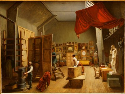 Abel de Pujols studieinteriør af Adrienne Marie Louise Grandpierre Deverzy