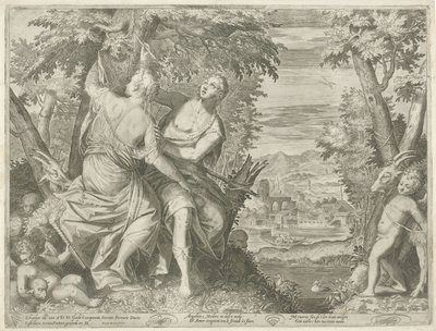 Angelica i Medoro af Egidius  Sadeler (II)