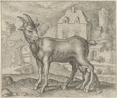 Fabel om geden og den unge ulv af Egidius  Sadeler (II)