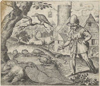 Fabel om Harren og Gøgen af Egidius  Sadeler (II)