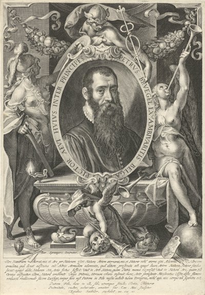 Portræt af Pieter Brueghel den Yngre af Egidius  Sadeler (II)