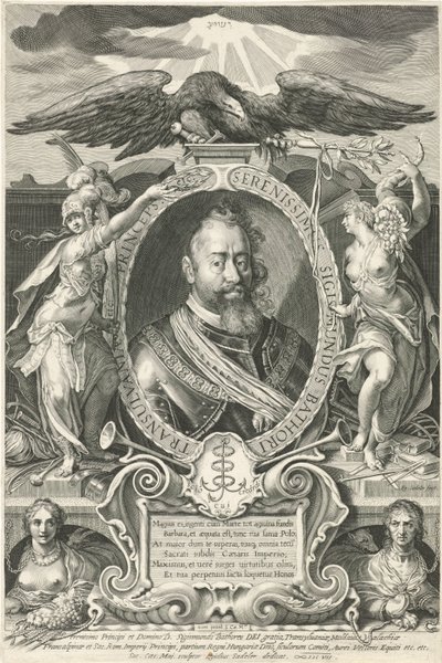 Portræt af Sigismund Báthory, Prins af Transsylvanien af Egidius  Sadeler (II)