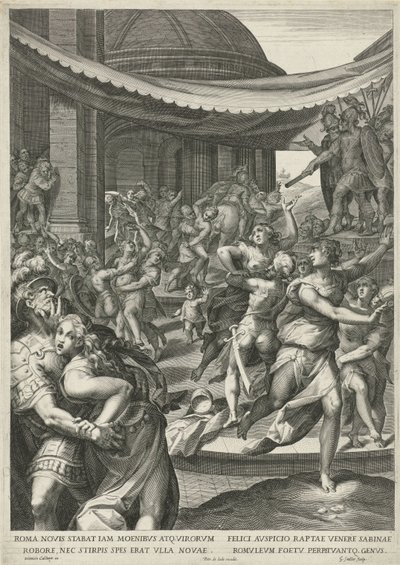 Sabine Virgin Robbery af Egidius  Sadeler (II)