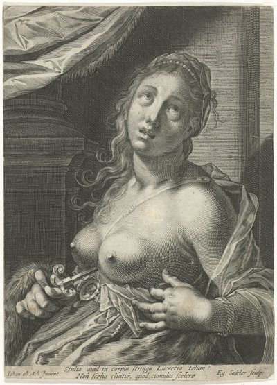 Lucretias selvmord af Egidius  Sadeler (II)