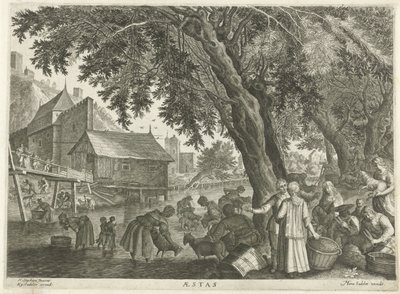 Sommer Aestas (titel på objekt) De fire årstider (serietitel) af Egidius  Sadeler (II)