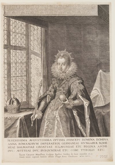 Anna, hustru til kejser Matthias af Aegidius Sadeler II