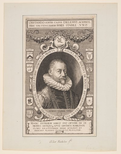 Anselm Boethius de Boodt, læge for Rudolph II af Aegidius Sadeler II