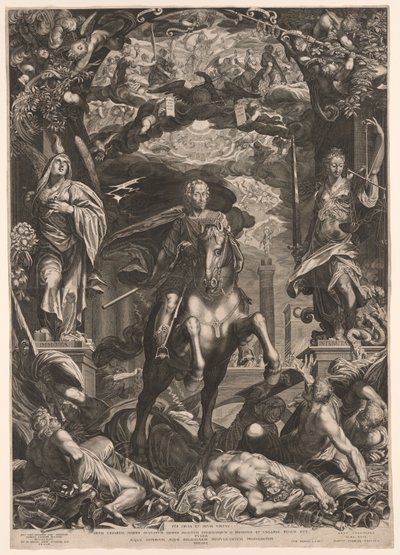 Kejser Ferdinand II til hest af Aegidius Sadeler II