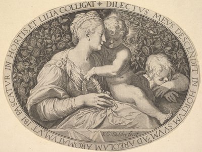 Madonna og Child.n.d. af Aegidius Sadeler II