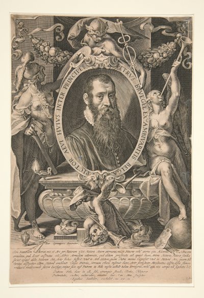 Portræt af Peter Brueghel den Yngre af Aegidius Sadeler II