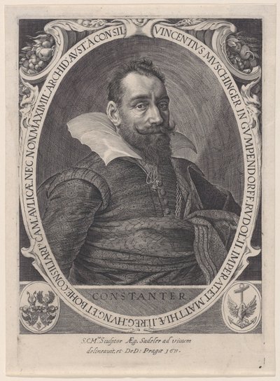 Vincenz Muschinger, råd til kejser Rudolph II, 1611., 1611. af Aegidius Sadeler II