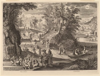 maj og juni af Aegidius Sadeler II after Paul Bril