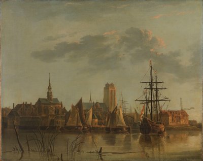 Udsigt over Dordrecht ved solnedgang af Aelbert Cuyp (copy after)