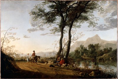 En vej nær en flod af Aelbert Cuyp