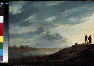 Solnedgang over en flod Maleri af Albert (Aelbert eller Aelbrecht) Cuyp (1620-1691) ca. 1650 Dim. 38,5x53 cm Eremitagemuseet, Sankt Petersborg af Aelbert Cuyp