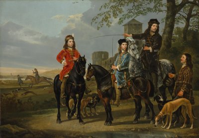 Rytterportræt af Cornelis 1639-1680 og Michiel Pompe van Meerdervoort..., ca. 1652-53. af Aelbert Cuyp