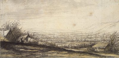 Omfattende landskab med hytte og kvæg, slutningen af 1600-tallet af Aelbert Cuyp