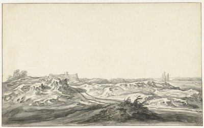 Udsigt fra klitterne i Huis te Kleve nær Haarlem af Aelbert Cuyp