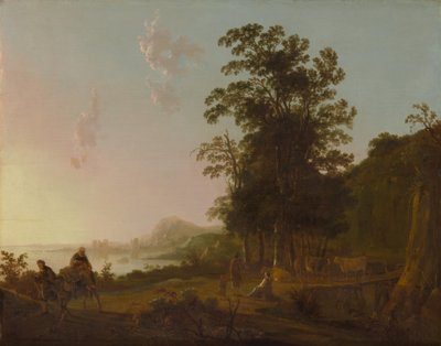 Landskab med flugten til Egypten, ca. 1650. af Aelbert Cuyp