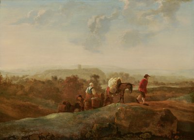 Migrerende bønder i et sydligt landskab af Aelbert Cuyp