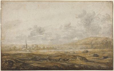 Panoramaudsigt over landskabet langs Rhinen af Aelbert Cuyp