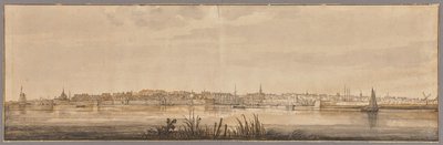 Panoramaudsigt over Dordrecht og floden Maas af Aelbert Cuyp