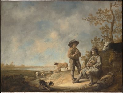 Fløjtespillende hyrder af Aelbert Cuyp