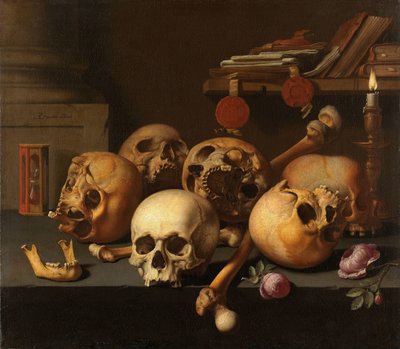 Vanitas stilleben af Aelbert Jansz. van der Schoor
