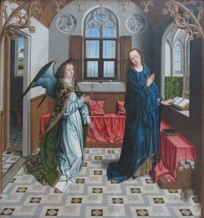 Tysk: Verkündigung an Maria Annunciation of Virgin Mary. af Aelbrecht Bouts