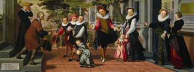 Rige børn, fattige forældre, 1599 af Aert Pietersz.