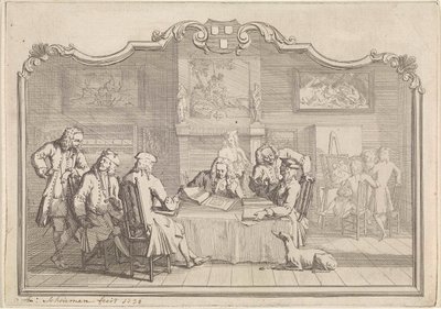 Sankt Lukas-lauget i Dordrecht, 1736 af Aert Schouman