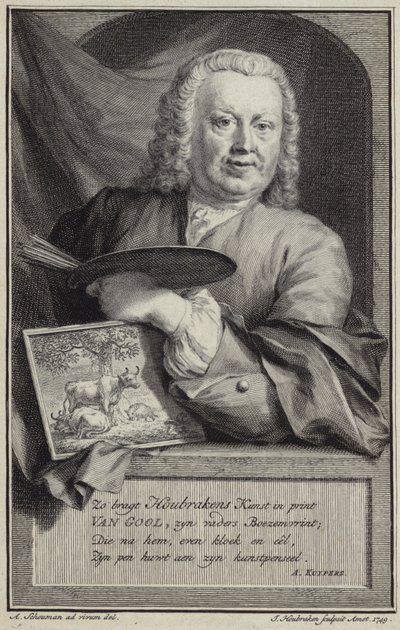 Portræt af Jan van Gool af Aert Schouman