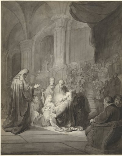 Simeon i templet af Aert Schouman