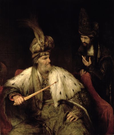 Ahasverus og Haman af Aernt de Gelder