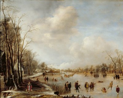 Vinterlandskab, 1645 af Aert van der Neer