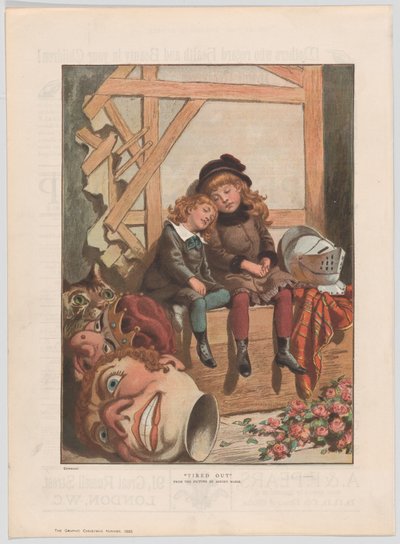 Træt ud, fra The Graphic Christmas nummer, 7. december 1885. af After Adrien Emmanuel Marie.