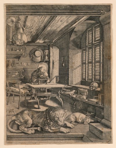 Sankt Hieronymus i hans Studie af After Albrecht Dürer