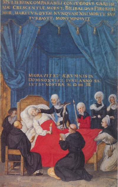 Crescentia Pirckheimers død af After Albrecht Dürer