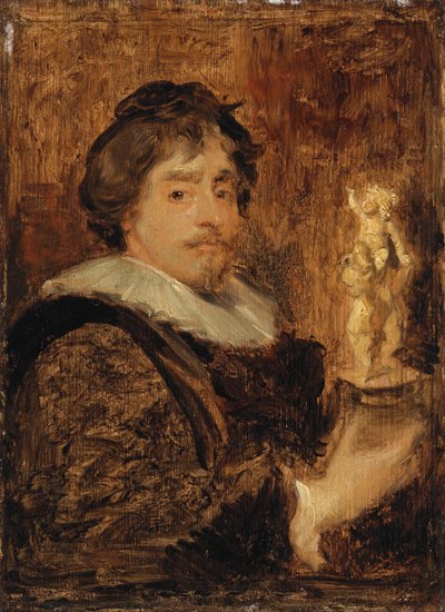 Portræt af Frans Duquesnoy af after Anthony van Dyck