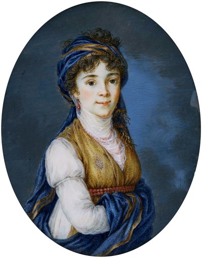 Polsk: Miniature af prinsesse Anna Grigorievna Belosselsky-Belozersky (1773-1846). af after Élisabeth Louise Vigée Le Brun