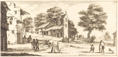En kirke af After Jacques Callot