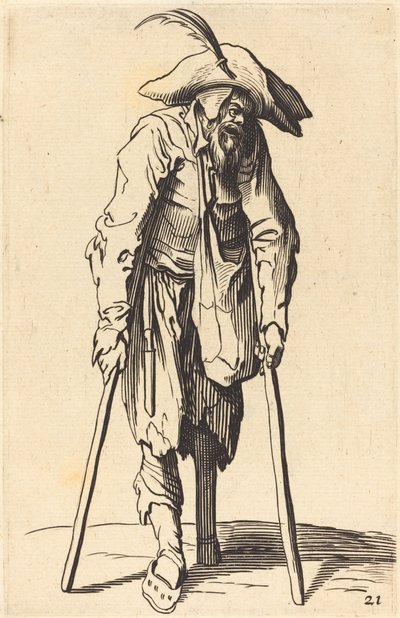 Tigger med træben af After Jacques Callot