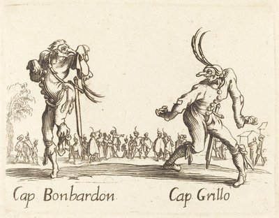 Kap. Bonbardon og Cap. Cricket af After Jacques Callot