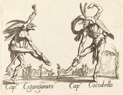 ingen Sgangherato og Cap. krokodille af After Jacques Callot