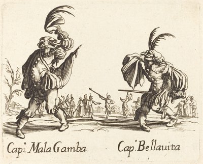 Cap. Mala Gamba og Cap. Bellavita af After Jacques Callot