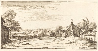 Landskab af After Jacques Callot