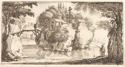 Landskab af After Jacques Callot